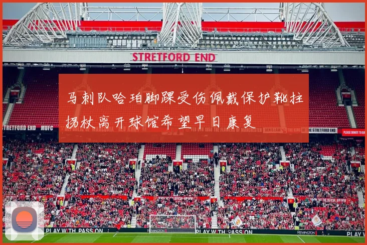 马刺队哈珀脚踝受伤佩戴保护靴拄拐杖离开球馆希望早日康复